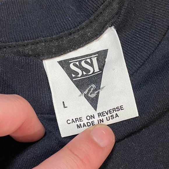 Black 90s bear tee shirt large usa - Picture 3 of 4